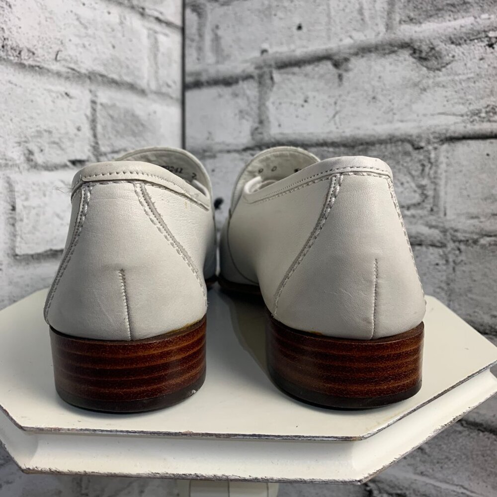 Bally Siesta Caribe White Leather Flat Loafers - Picture 6 of 13